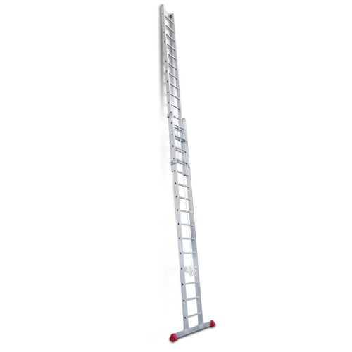 Escalera extensible con cuerda para uso profesional 15 peldaños EN215