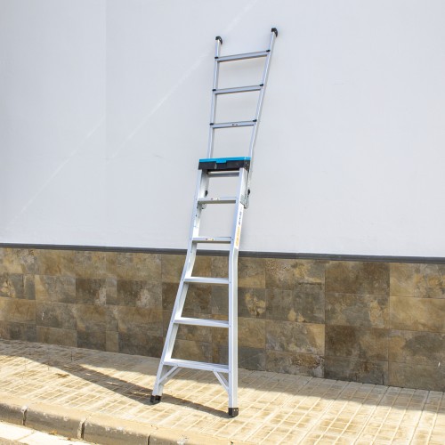 Escalera multifuncional 3 en 1 - 9 peldaños