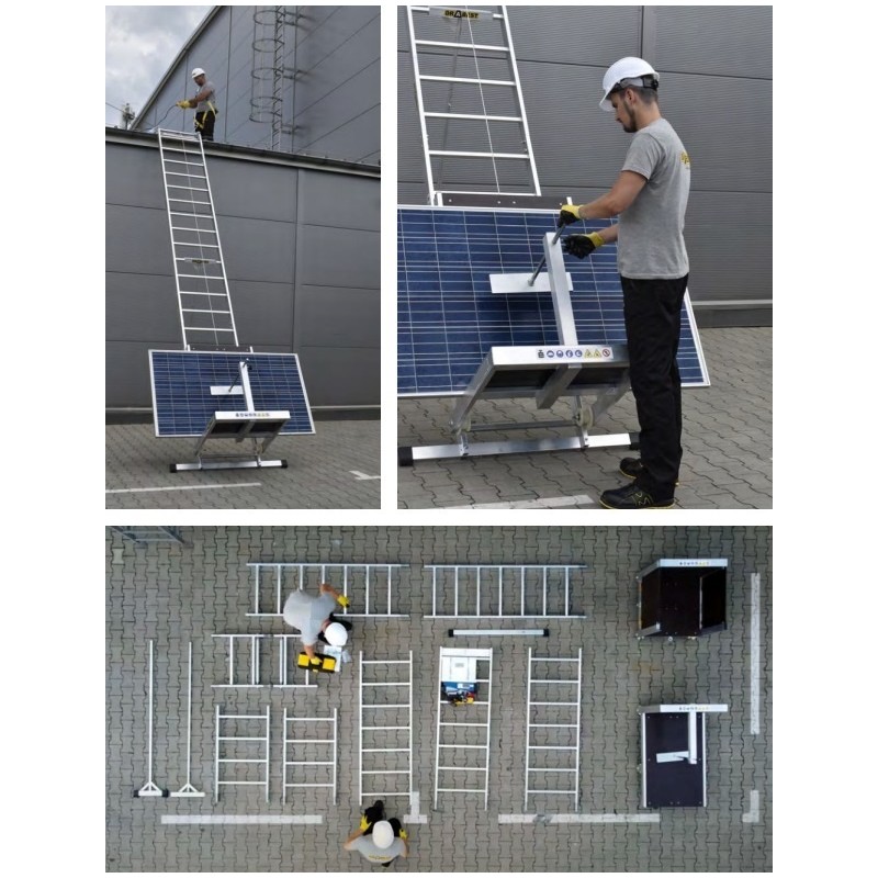 Alquiler ELEVADOR ELÉCTRICO de paneles solares hasta 6.5 metros altura IBERANDAMIOS