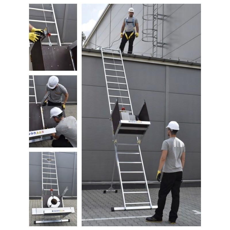 Alquiler ELEVADOR ELÉCTRICO de paneles solares hasta 6.5 metros altura IBERANDAMIOS