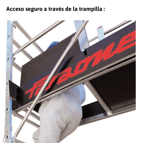 Torre móvil desplegable con cuerda RAPIDO 160-S 160x80 cm