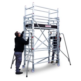 Torre móvel dobrável RAPIDO 160-S 160x80 cm com corda