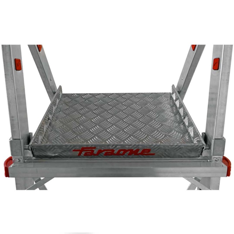 Escada dobrável PLS-COMPACT 3 de 3 degraus com altura ajustável