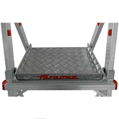 Escada dobrável PLS-COMPACT 3 de 3 degraus com altura ajustável