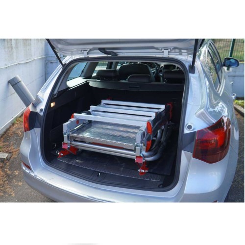 Escalera plegable regulable en altura 5 peldaños PLS-COMPACT 5