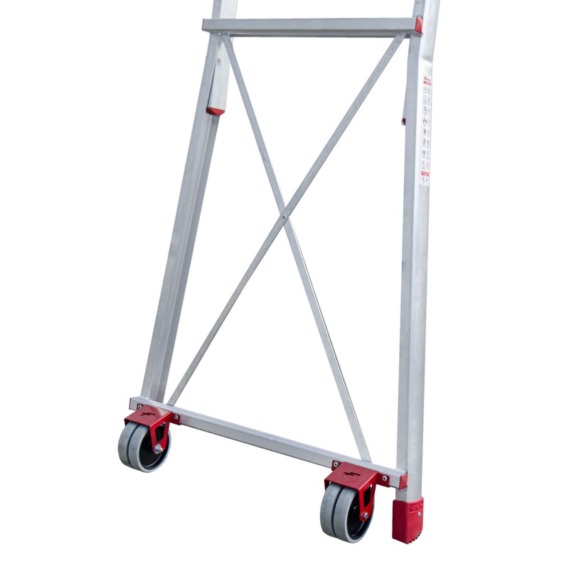 Escada dobrável regulável em altura com plataforma larga PLS6 Faraone