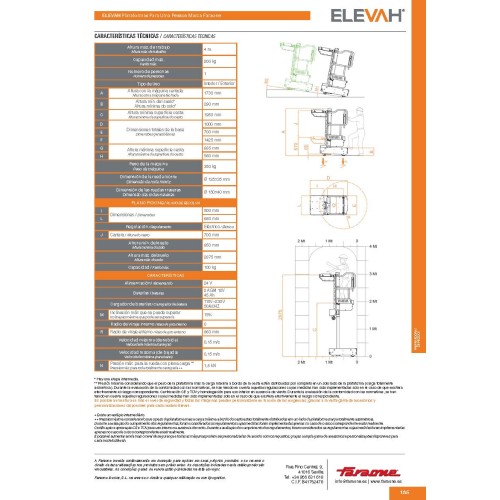 Elevador de picking individual 40 B - altura de trabalho de 4 m