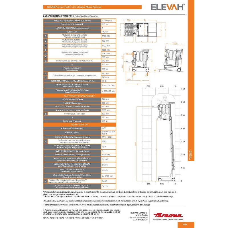 Elevador Unipersonal para Picking 65 Move - 6,7 m altura de trabajo