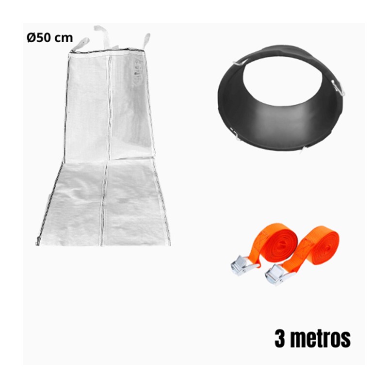 Pack bajante de escombros flexible - Ø50 cm y 3 metros