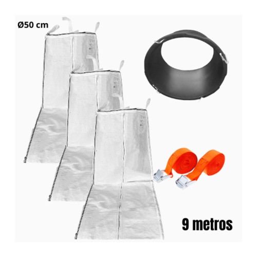 Pack bajante de escombros flexible - Ø50 cm y 9 metros