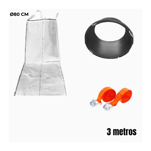 Pack bajante de escombros flexible - Ø80 cm y 3 metros