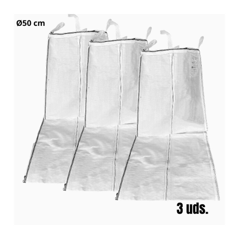 Calha flexível para detritos Ø50 cm de diâmetro (3 unidades)