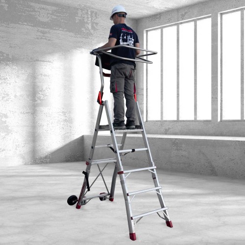 Escalera plegable regulable en altura 3 peldaños PLS-COMPACT 3
