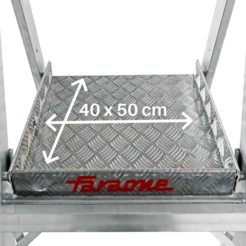 Escalera plegable regulable en altura 5 peldaños PLS-COMPACT 5