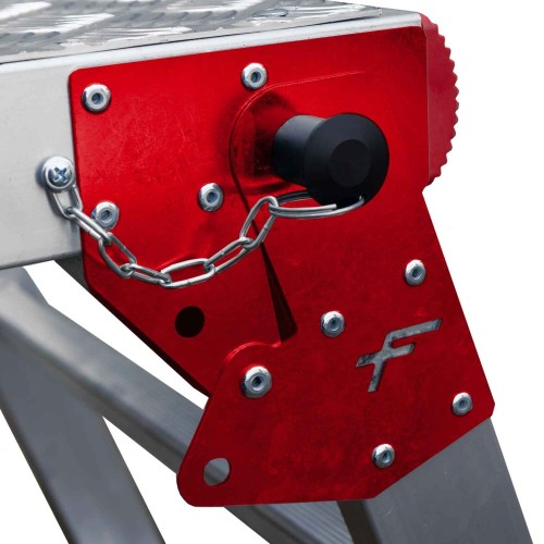 Plataforma plegable aluminio para uso profesional 4 peldaños PLAF4 Faraone