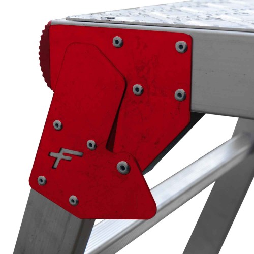 Plataforma plegable aluminio para uso profesional 4 peldaños PLAF4 Faraone