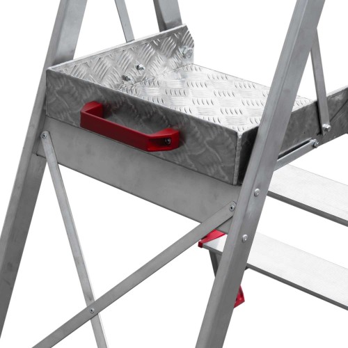Escalera de aluminio PL-PICK para tareas de picking en almacenes