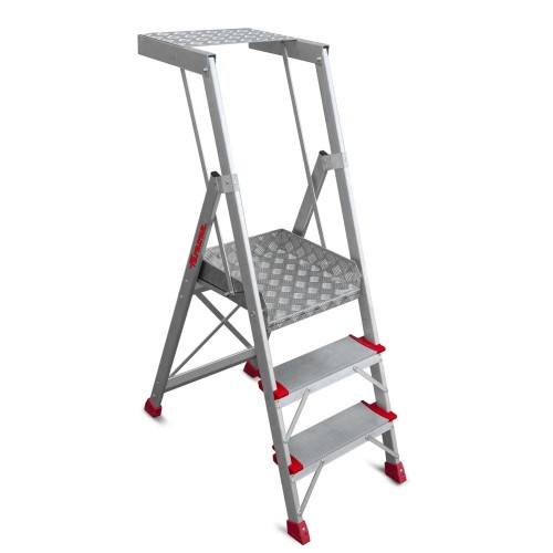 Escalera de aluminio PL-PICK para tareas de picking en almacenes