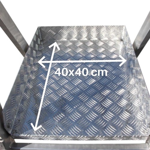 Escalera de aluminio PL-PICK para tareas de picking en almacenes