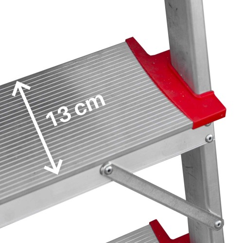 Escalera de aluminio PL-PICK para tareas de picking en almacenes
