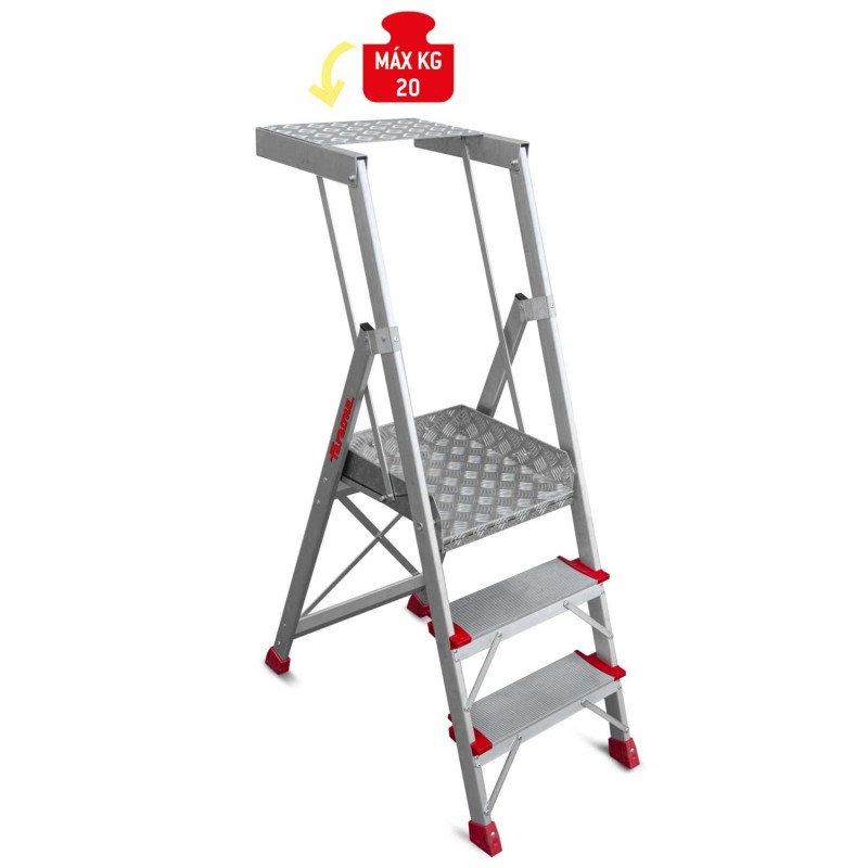 Escalera de aluminio PL-PICK para tareas de picking en almacenes