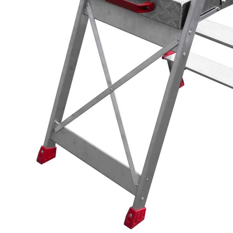 Escalera de aluminio PL-PICK para tareas de picking en almacenes