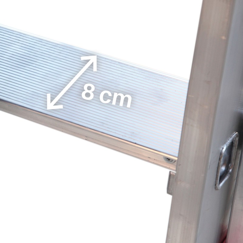 Escada dobrável PL-C3 de 3 degraus com altura ajustável