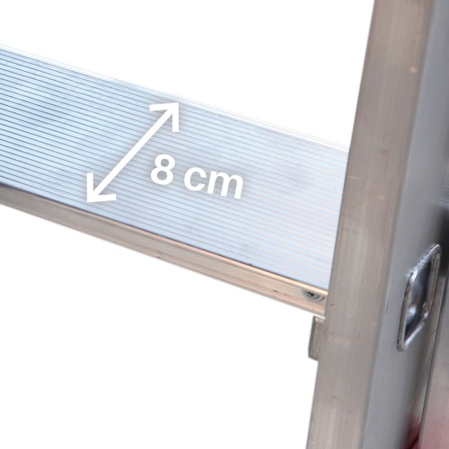 Escada dobrável PL-C3 de 3 degraus com altura ajustável