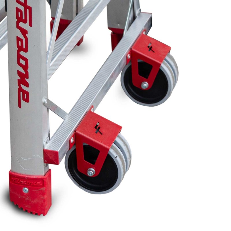 Escada dobrável PL-C3 de 3 degraus com altura ajustável