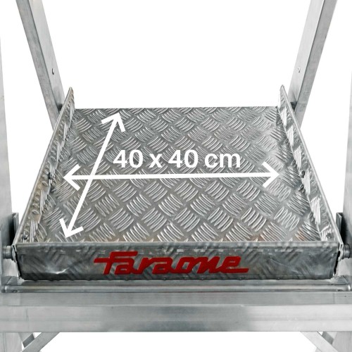 Escada dobrável PL-C3 de 3 degraus com altura ajustável