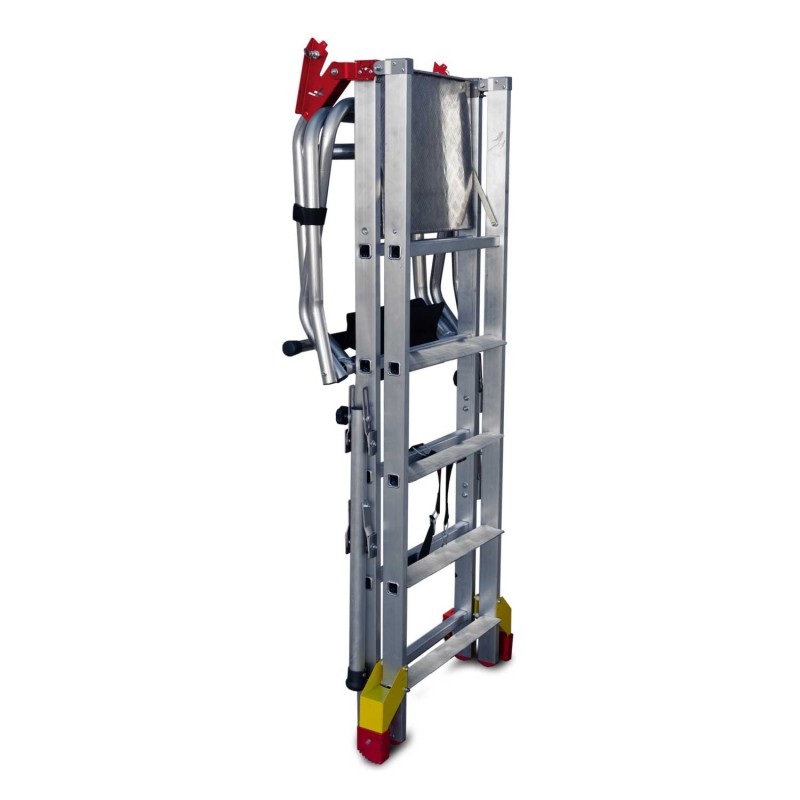 Escalera plegable regulable en altura 6 peldaños PL-C6