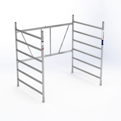 Andaime dobrável de alumínio 135x190 e 6,50 m de altura de trabalho