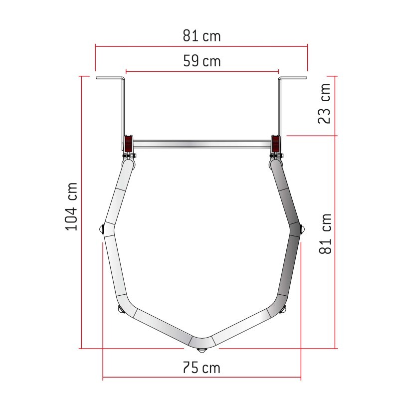 Escada de segurança vertical com gaiola e patamar SVS1 Faraone