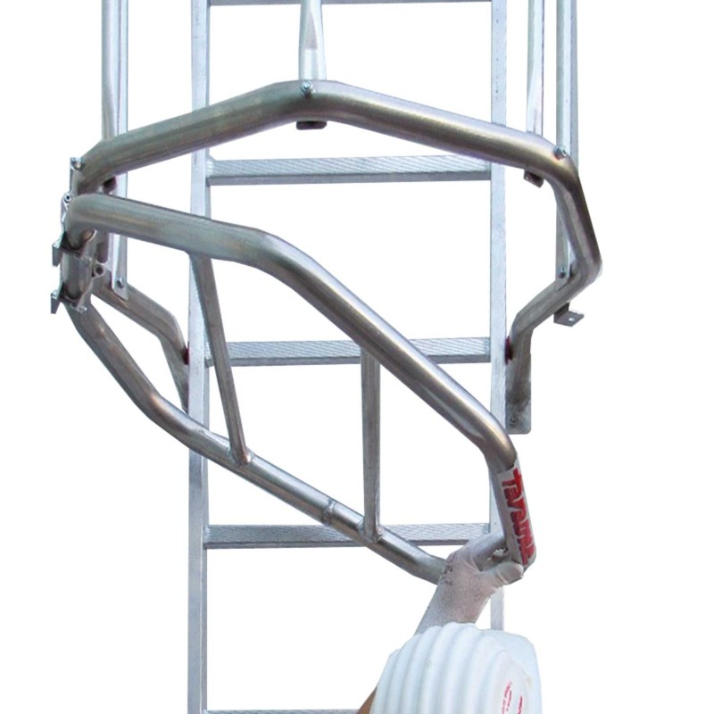 Escada de segurança vertical com gaiola e patamar SVS1 Faraone
