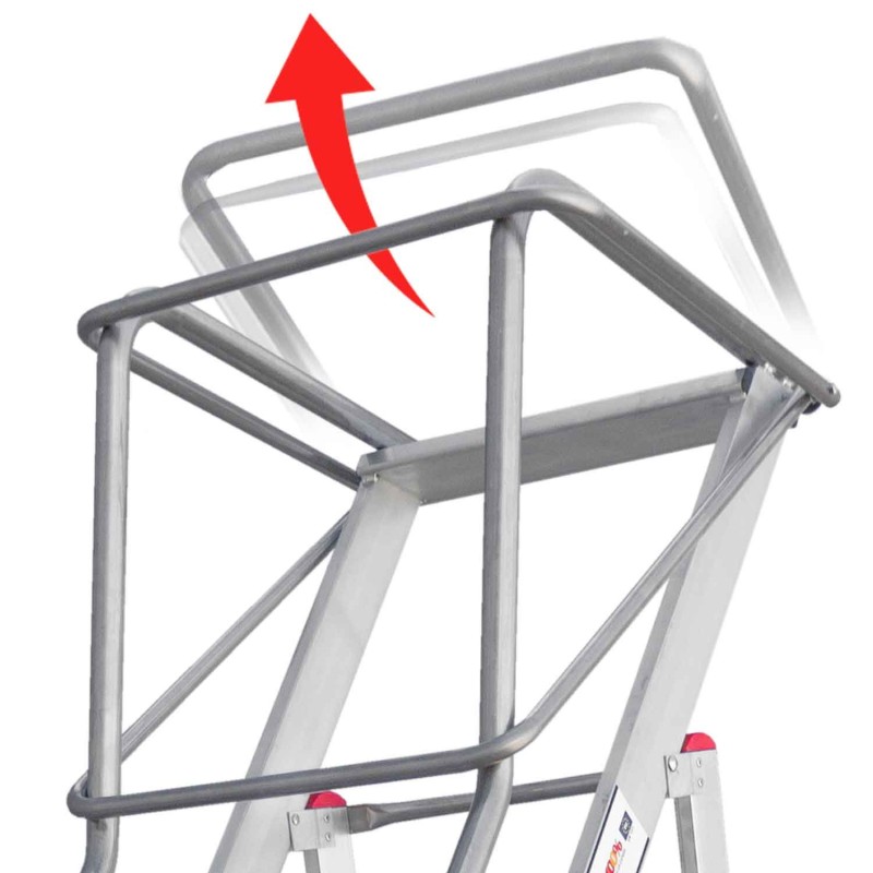 Escalera aluminio de almacén uso intensivo 6 peldaños SMT150