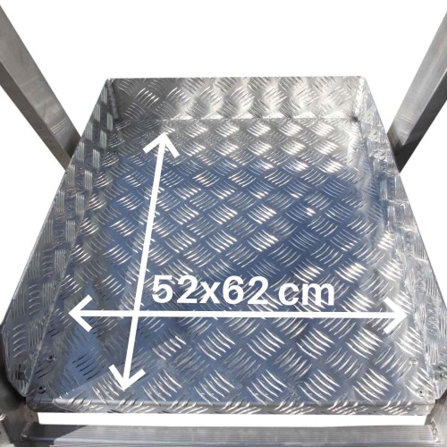 Escalera aluminio de almacén uso intensivo 6 peldaños SMT150