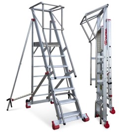 Escalera aluminio de almacén uso intensivo 7 peldaños Faraone SMT200