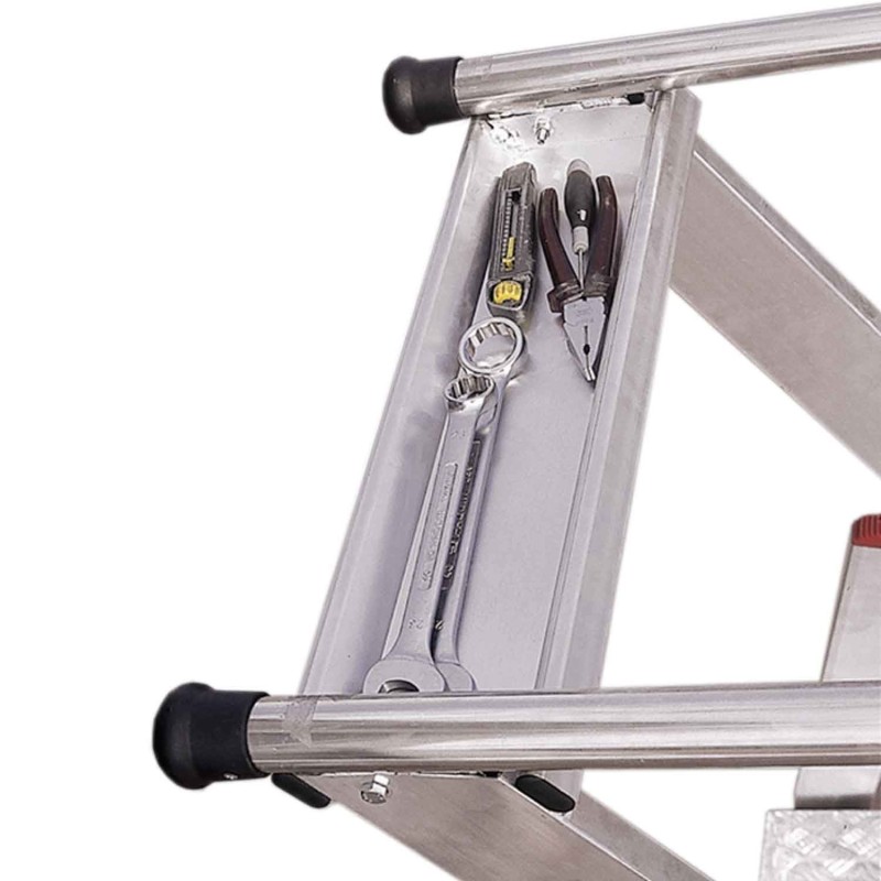 Escalera aluminio de almacén uso intensivo 14 peldaños Faraone