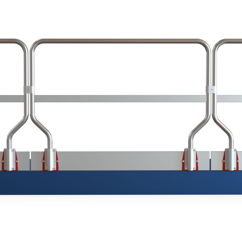 Guarda-corpos de segurança para lofts e mezaninos, com 151 cm de comprimento