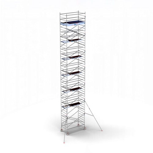 Torre andamio europeo móvil plus de aluminio IBERANDAMIOS 135 x 250 con 13,20 mts altura de trabajo