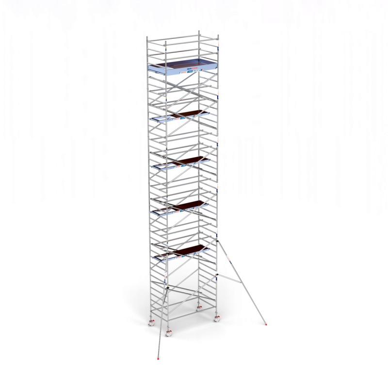 Torre andamio europeo móvil plus de aluminio IBERANDAMIOS 135 x 250 con 13,20 mts altura de trabajo