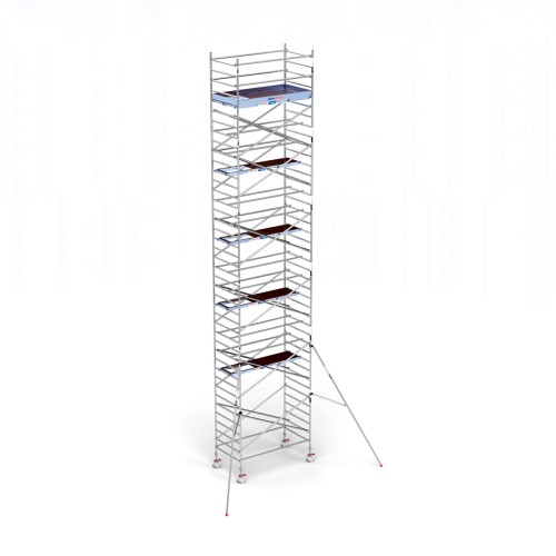 Torre andamio europeo móvil plus de aluminio IBERANDAMIOS 135 x 250 con 13,20 mts altura de trabajo
