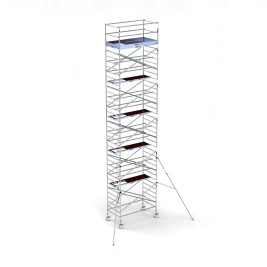 Torre andamio europeo móvil plus aluminio IBERANDAMIOS 135 x 250 con 12,20 mts altura de trabajo