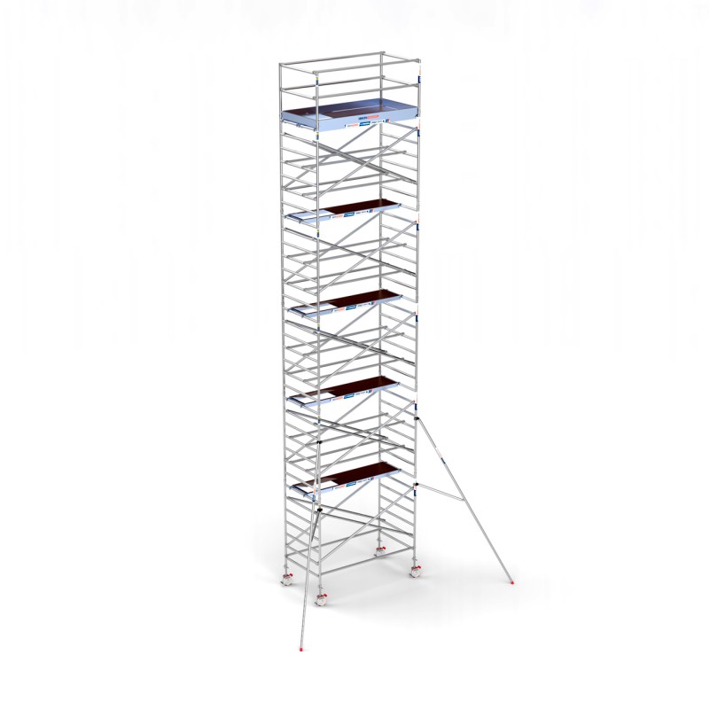 Torre andamio europeo móvil plus aluminio IBERANDAMIOS 135 x 250 con 12,20 mts altura de trabajo