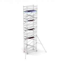 Torre andamio europeo móvil plus  aluminio IBERANDAMIOS 135 x 250 con 11,20 mts altura de trabajo