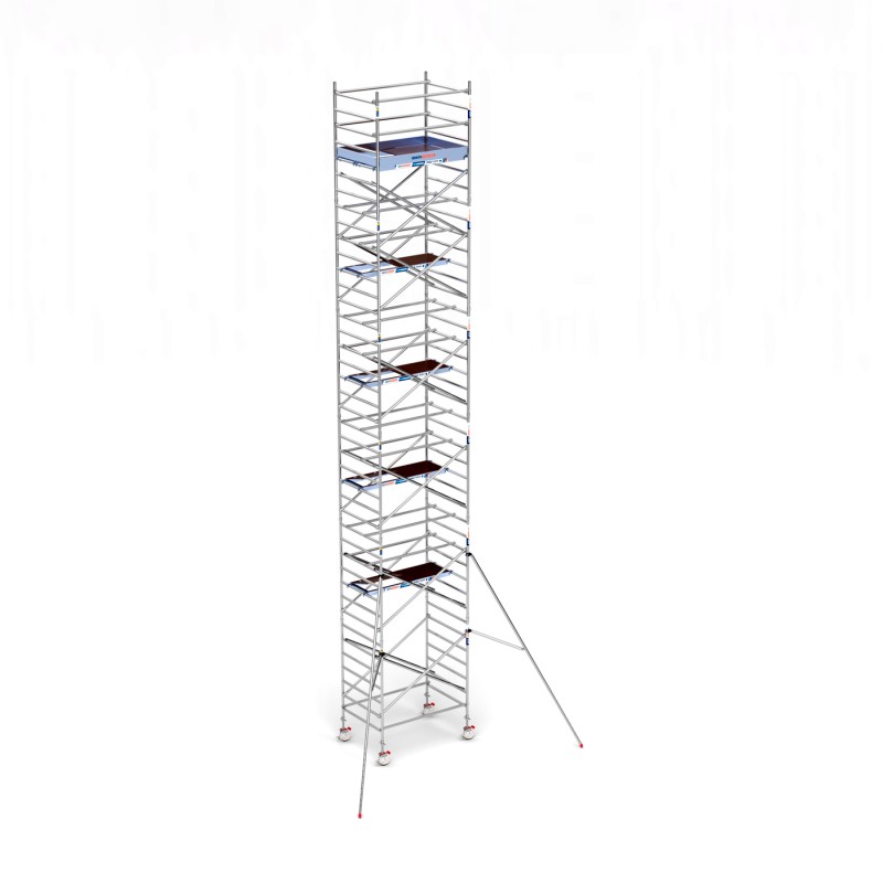 Torre andamio europeo móvil plus de aluminio IBERANDAMIOS 135 x 190 con 13,20 mts altura de trabajo