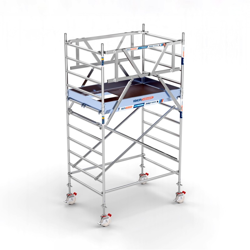Torre de andamio PRO DOBLE SAFE 135x190 - 4,20 m Altura de trabajo