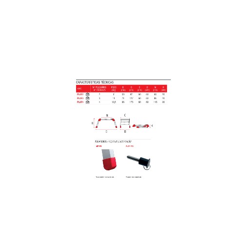 Plataforma dobrável de alumínio para uso profissional 3 degraus