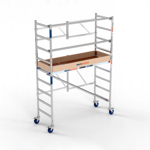 Andamio plegable XTREM 75x190 3,65 m Altura de trabajo con barras extra y rodapié de madera