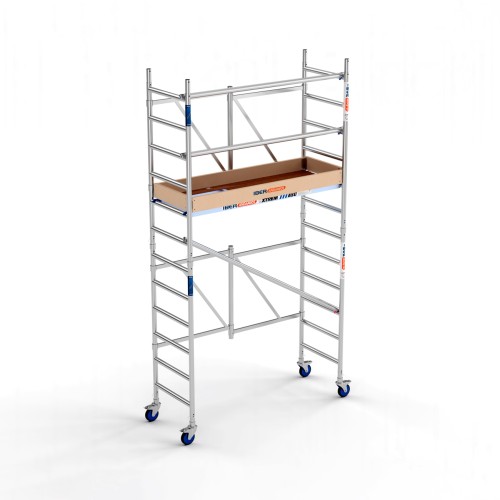 Andamio plegable XTREM 75x190 4,70 m Altura de trabajo con rodapié de madera